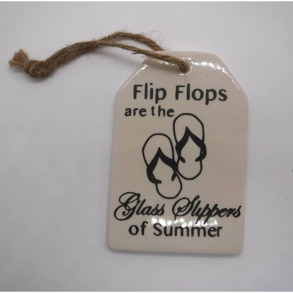 Ceramic Signs w/ Flip Flops - Picture 1 of 1